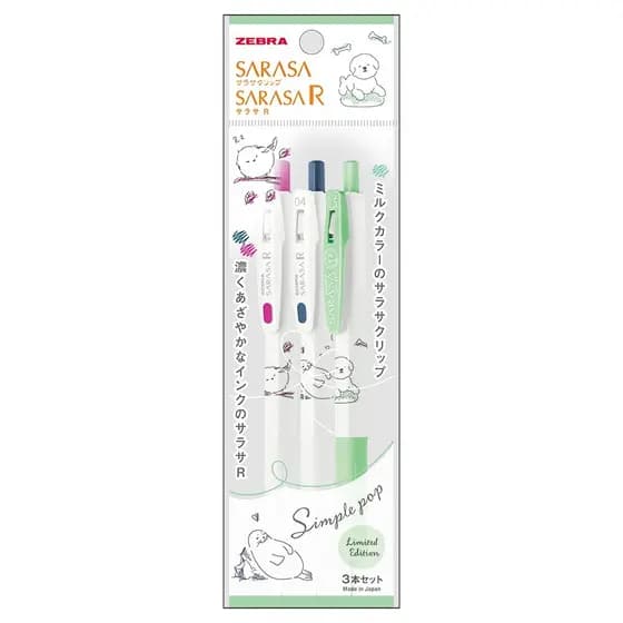 Caneta esferográfica Zebra Gel Sarasa R 0,4mm e Sarasa Clip 0,5mm Single Pop [Enviado diretamente do Japão]