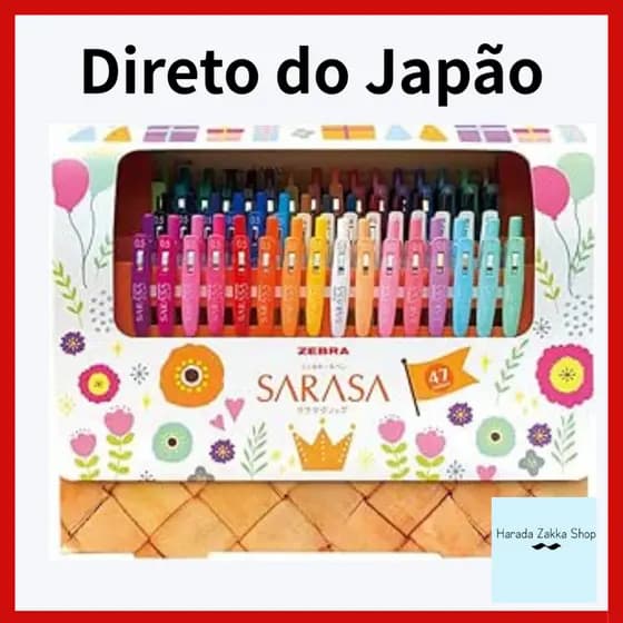 Caneta esferográfica de gel Zebra Sarasa Clip, 0,5 mm, 20º aniversário, conjunto de 47 cores, JJ15-20TH47-47C [Enviado