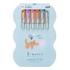 [Limitado] Caneta esferográfica Mitsubishi Pencil Gel Uniball One Summer Yuru Matope Conjunto de 6 cores [Enviado diret