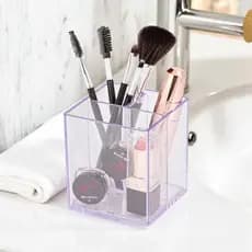 Porta Canetas Objetos Maxcril com Divisórias Organizador Mesa Escritório Escolar Maquiagens Modular