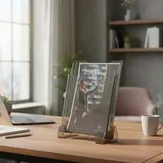 Porta Folhas Expositor Plus Fumê Maxcril Display de Mesa ou Parede Folhetos A4 Balcão Waleu
