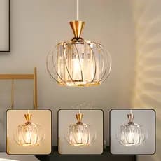 Lustre De Cristal Adequado Para Sala E Quarto Dourado/Preto 110V-220V