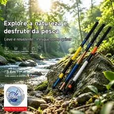 Vara de pesca de 3,6 metros, retrátil, flexível e superleve, ideal para diversas situações (linha de pesca incluída)