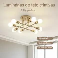 Luminária suspensa em estilo nórdico, com design criativo e minimalista, ideal para quartos e escritórios 110 V–220 V