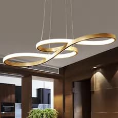 Lustre Pendente De Teto Moderno Com 3 Cores De Luz De Teto Para Sala De Estar, Sala De Jantar E Bar