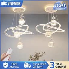 Lustre Controle Remoto Moderno Lustre De Teto De Alto Brilho De Luxo Nórdico LED De 3 Cores De Luz Pendente 110V-220V