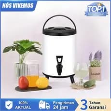 Garrafa Térmica Botijão Inox 6/8 Litros com Torneira Café Chá Suco Água Garrafão Buffet