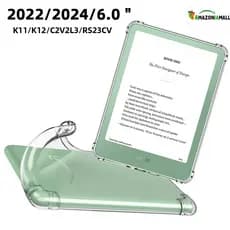 Capa de Silicone com Amortecimento Airbag para Kindle 2024, K12, 2022, K11, 6.0" - Modelo Transparente