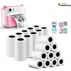 Kit 30 Bobinas Térmicas Brancas - Refil para Mini Impressora Portátil e Câmera Instantânea