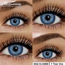 EYESHARE 1 Par De Contatos Oculares Azuis Da Moda , Lentes De Contato De Cor Suave Com Estojo , Envio Rápido De São Paul