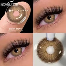 Eyeshare 2 Peças Lentes De Contato Verdes Masculinas E Femininas Coloridas Envio Do Brasil Pattaya-Brown Anual