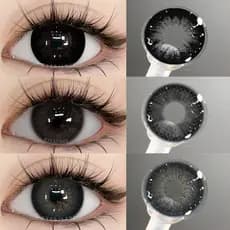 Eyeshare Beautyeye Lente De Contato Preta 1 Par De Lentes Coloridas De Olhos Grandes De 14.5 Mm Disponíveis Para Um Ano