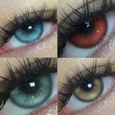 EYESHARE Envio Do Brasil 1 Par De Lentes De Contato Vermelhas Little Devil Crazy Halloween Vampiro cosplay Coloridas Uso