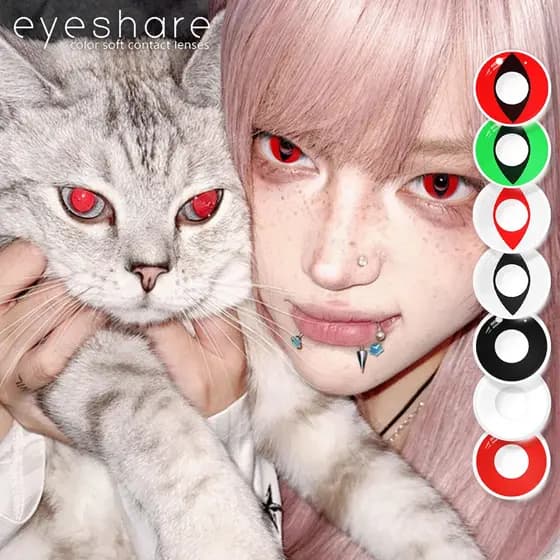 EYESHARE 1 Par CatEyes Series Halloween Cosplay Lentes De Contato Para Os Olhos Envio Rápido Do Brasil