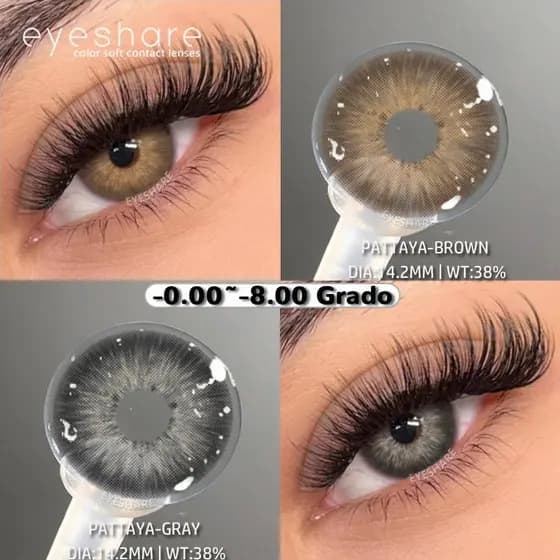 EYESHARE Envio Do Brasil Lentes Para Miopia 0 ~-8.0 Graus 1 Par De Olhos Prescrição Dioptria Contato Anua