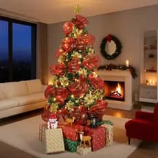 Árvore De Natal Tradicional De Luxo De 1.2/1.5/1.8 M Com Ramos 120/560/650 E Decoração De base Removível