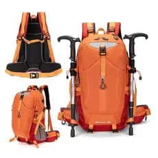 Mochila Impermeável para Caminhada e Camping, Mochila Outdoor Reforçada Unissex