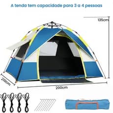 A Barraca De Acampamento À Prova D'água E Automática Pode Acomodar Cinco Seis Pessoas .