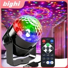 Globo Colorido Bola Maluca com LED RGB - Iluminação para Festa e Balada Alimentação por USB