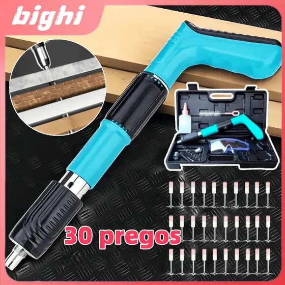 Kit Fixadora Finca Pino Pistola Profissional Ação + 30 pinos grátis 27mm para Uso Doméstico