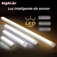 Luz Led Sem Fio Com Sensor, Recarregável Via Usb, Ideal Para Gabinete, Armário E Quarto, Disponível Em 20/30/50cm