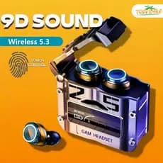 Novo estilo TWS M25 azul fone de ouvido 5.3 sem fio à prova dwireless água 9D estéreo esportes fones LED Microphoe