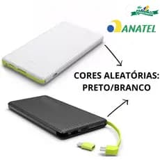 Carregador portátil Pinneng Power Bank 10.000mah com iPhone, adaptador V8