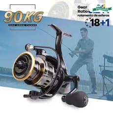 Molinete HE Série 1000-7000 Carretel em Metal Empunhadura EVA 10kg Limite Marítimo Oceânico