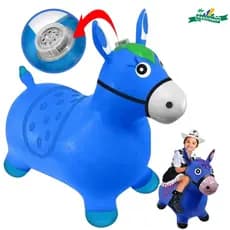 Brinquedo inflável de cavalo saltitante, equipado com music