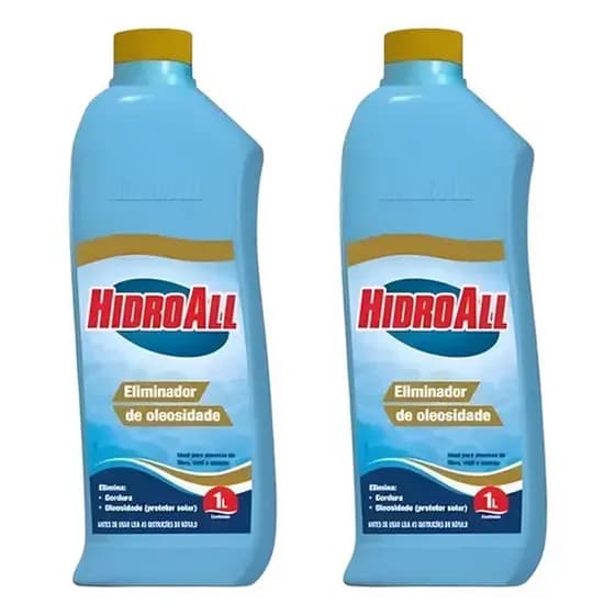 Kit 13 Hidroall Eliminador de Oleosidade 1L – Tratamento para Piscinas