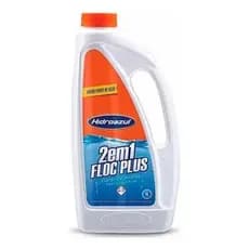 Floc Plus 2 EM 1 Hidroazul 1L Clarificante E Decantador Floculante Para Limpeza De Piscinas