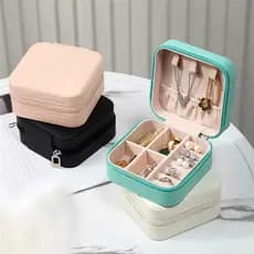 Kit 6 ate 12 Porta Jóias Portátil | Mini Maleta Estojo Organizador Brincos Bijuterias Colares Anéis