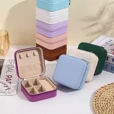 KIT 10 -12-24 unidades Porta Jóias Portátil Caixinha Bolsa de Armazenamento Colar Brincos Anéis