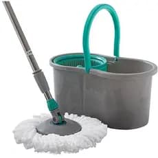Mop Esfregão Limpeza Cesto Giratório Centrifuga 360° 8 Litros
