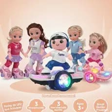 Boneca Patins com LED Musical 29cm – Brinquedo Infantil para Meninas