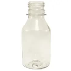 FRASCO PET REDONDO PORTA SHAMPOO, CONDICIONADOR, SABONETE LÍQUIDO DE 100ML TRANSPARENTE.
