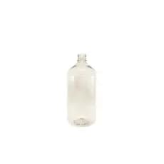 FRASCO PET REDONDO DE 1000ML PARA ARMAZENAMENTO DE LÍQUIDOS, COR TRANSPARENTE.