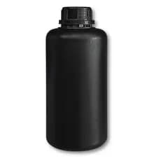 FRASCO 1000mL REDONDO - PEAD PRETO - MATERIAL VIRGEM GASOLINA, PRODUTO QUÍMICO, ESSÊNCIAS, ALCOOL