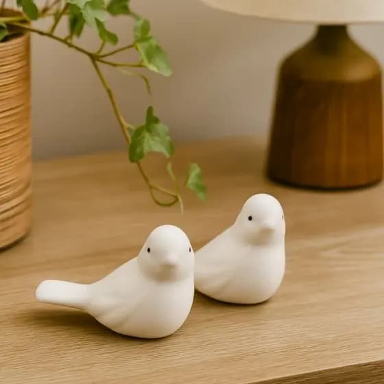 Passarinho Decorativos de Porcelana – Enfeite para Sala, Quarto e Escritório