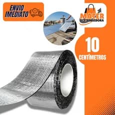 Fita Asfáltica 10CMx10M Impermeável Manta Adesiva Para Reparos, Rufo, Calha Telhado