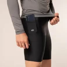 Bermuda Termica Keeper Com 2 Bolsos 28% Elastano Short Corrida
