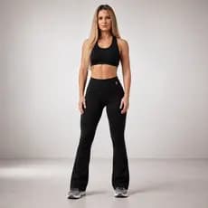 Calça Legging Flare Cós Alto Reforçada