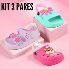 Kit 3 Pares Infantil Feminino Lançamento Para Meninas Estilosas Super Macios Envio Imediato