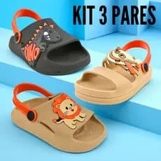Kit 3 Pares Infantil Masculino Lançamento Para Meninos Escolar Confortável Promoção