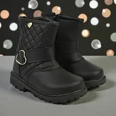 Bota Infantil Feminina Coturno Confortável Tratorado Matelassê Menina Para Inverno Promoção Original Blogueira
