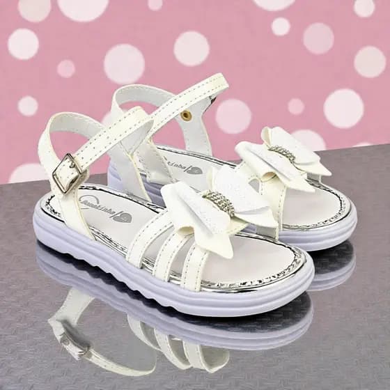 Sandália Menina Laço Glitter Promoção Criança Feminino Infantil Confortável Vários Modelos Original