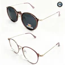 【LOUIE SHARK 2】Clipon 2 em 1 feminino óculos de sol armação polarizado redondo várias cor blogueira
