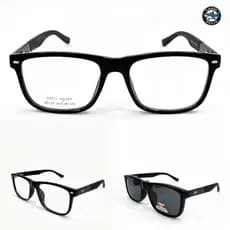 【LOUIE SHARK 2】Armação de Óculos Masculino 2 Em 1 Com Clipon Polarizado Quadrado Várias Cores