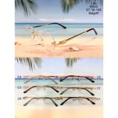 【LOUIE SHARK 2】Balgriff óculos sem armação feminino oval polarizada moda blogueiro popular