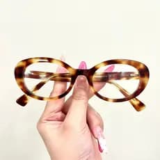 【LOUIE SHARK 2】Armações de óculos acetato estilo olho de gato oval feminino item indispensável para blogueiras